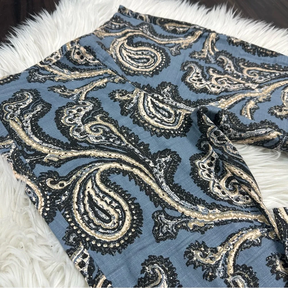 Free People Paradise Printed Flare Linen Blend Pants - Picture 6 of 8